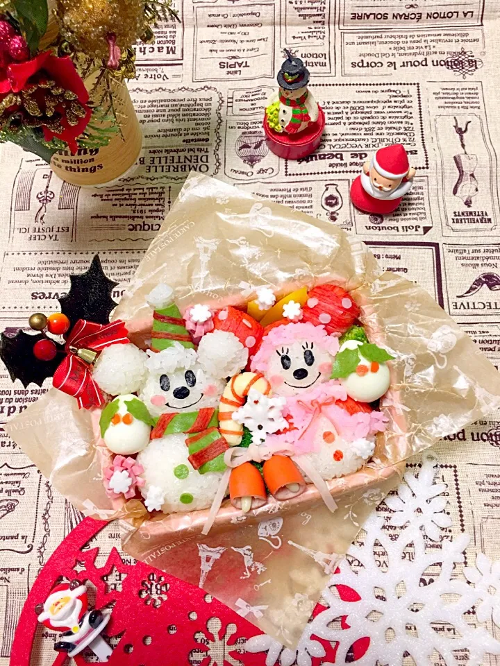 Snapdishの料理写真:クリスマス🎄ミッキー&ミニーの雪だるま☃😊|CHIIAKIさん