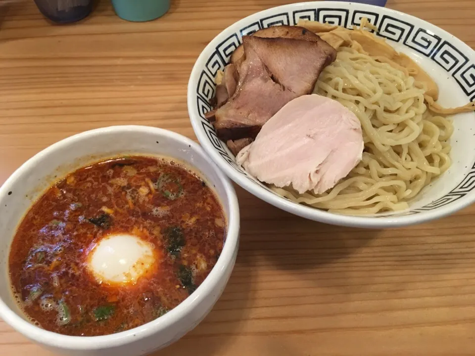 特製激辛つけ麺(中盛、太麺、辛さup:ハバネロ＋5の香辛料)|マロさん