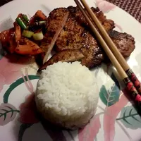 Snapdishの料理写真:pork chop & tomatoes with shrimp paste.|Benjamin Rimorin Jr.さん