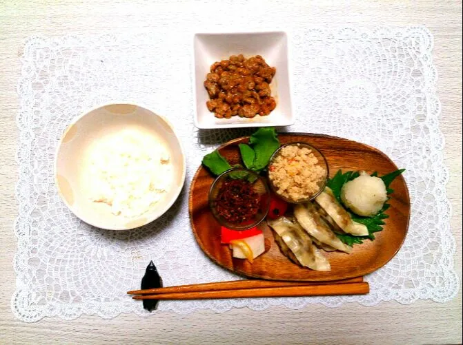 冷凍豆腐餃子で朝ごはん|みーちゃんさん