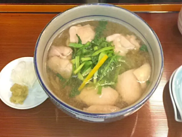 Snapdishの料理写真:大山鶏とせりの白だし蕎麦|Tomomiさん