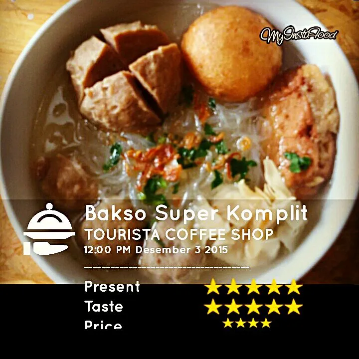 Bakso Super Komplit
#touristacoffeeshop #bukitgolfcibubur #instafood #foodporn|Tourino Syahruddinさん