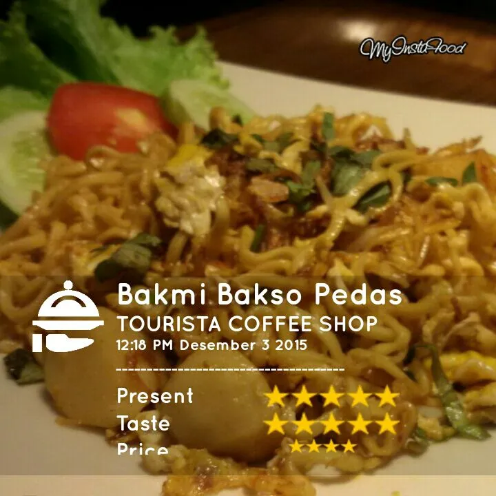 Bakmi Goreng Bakso Pedas @touristacoffee #bukitgolfcibubur #cibubur #instafood #foodporn|Tourino Syahruddinさん