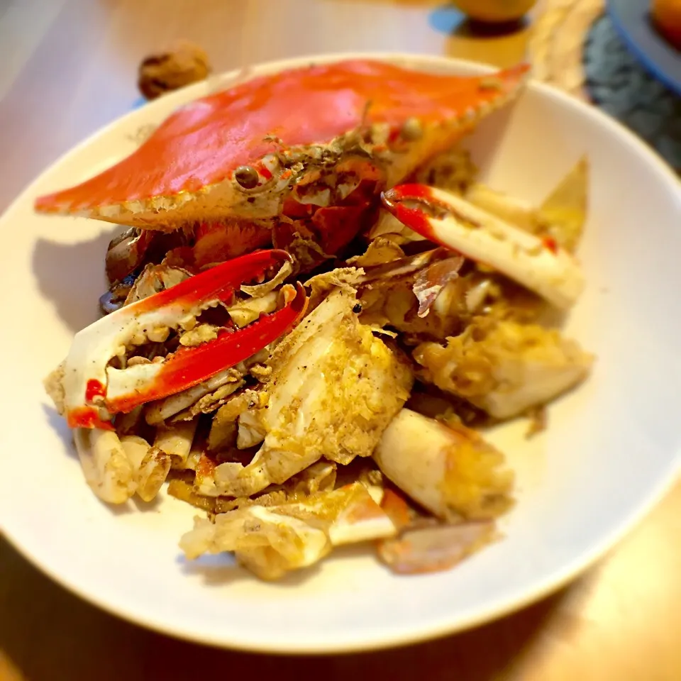 葱姜炒梭子蟹|antoniterさん