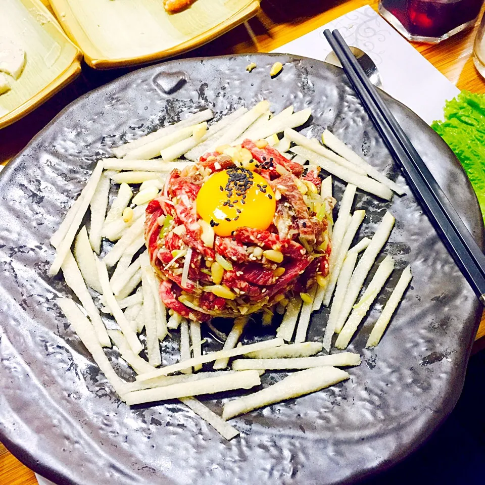 Korean steak tartare|Catwomanさん