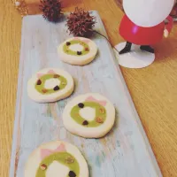 Snapdishの料理写真:クリスマスリース🎄クッキー|ポテトさん