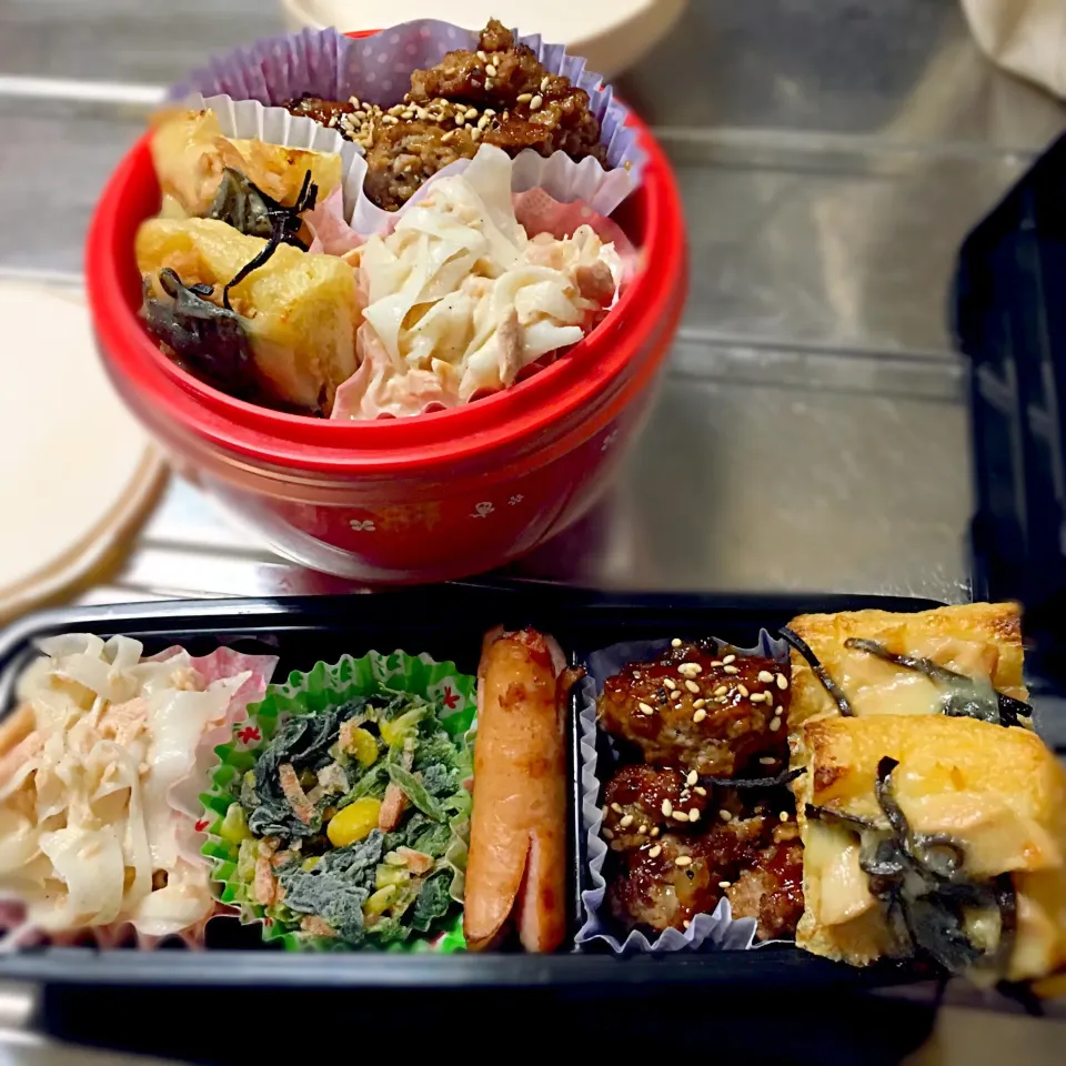 Snapdishの料理写真:旦那さんへ時間無いけどお弁当★|ぼんさん