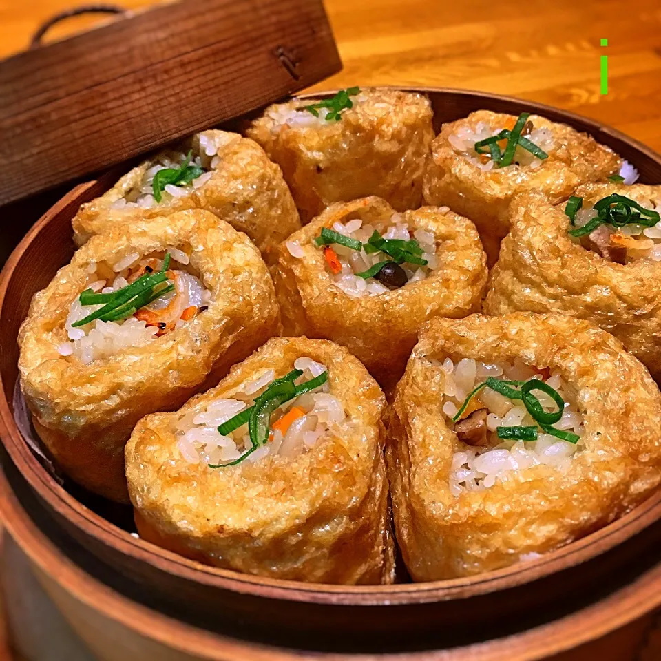 変わり中華おこわ | Happy Recipe（ヤマサ醤油のレシピサイト）【Chinese rice packed into the deep-fried tofu】|izoomさん