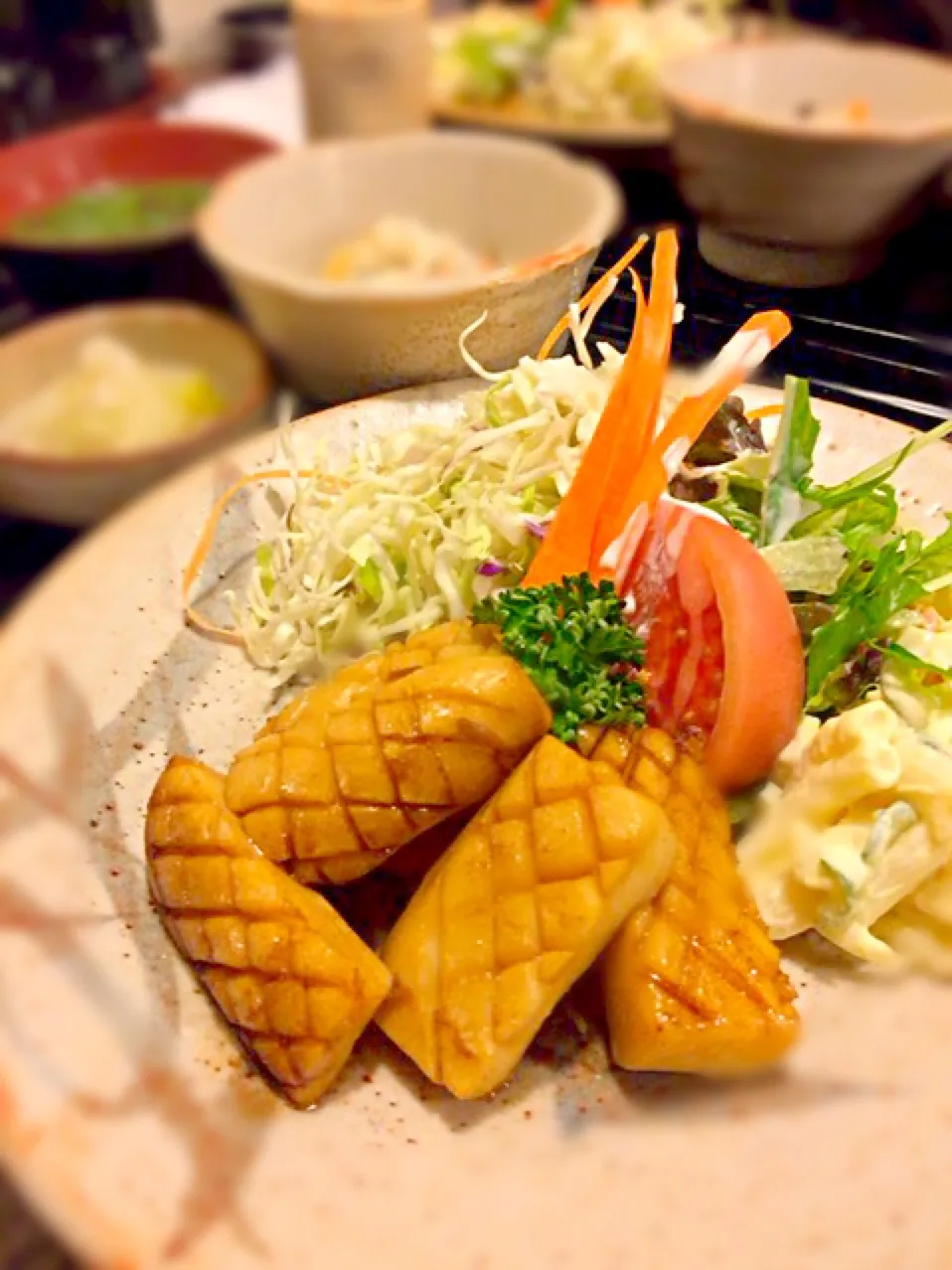 イカのしょう油焼き定食|原田さん