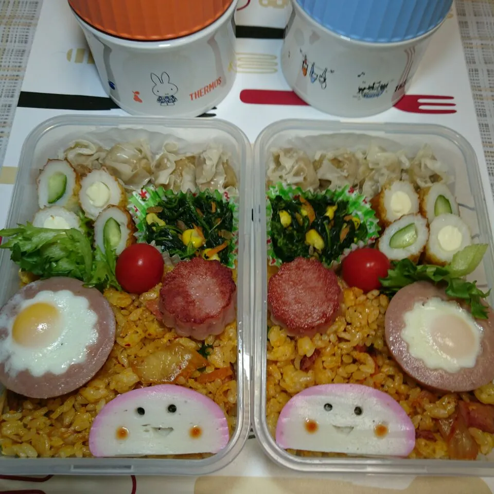 Snapdishの料理写真:12月5日(土)　高校生女子&オレ弁当|クッキングおやぢさん