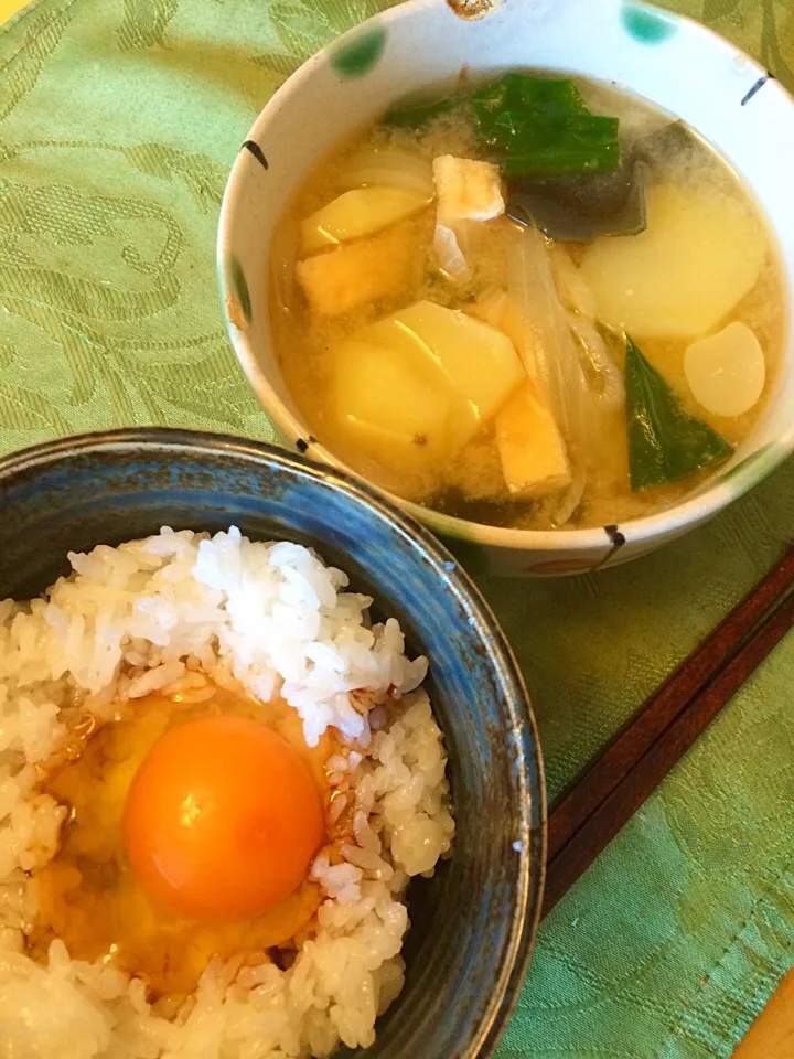 卵かけご飯朝ご飯|hiromangeさん