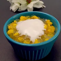 Topioca pearl with sweet corn topped with coconut cream|Vandyさん