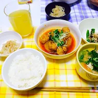 12.4晩御飯
大根とつみれのキムチ煮
ししとう
もやしナムル
豚汁|ペコさん