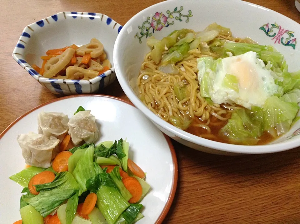 Snapdishの料理写真:マルちゃん正麺で晩御飯|ペココさん