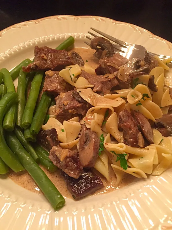 Beef Stroganoff and Green Beans|K Goodnessさん