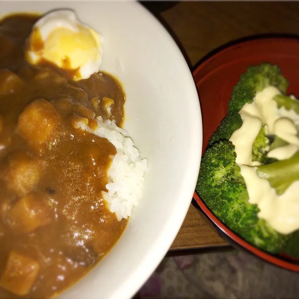 curry rice and broccoli salad|Koichiさん