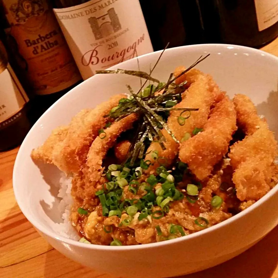 チキンカツ丼　記念すべき100投稿目|ペリカンさん