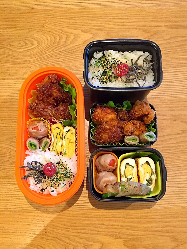 カリカリ唐揚げ＊親子弁当♪|hiromiさん