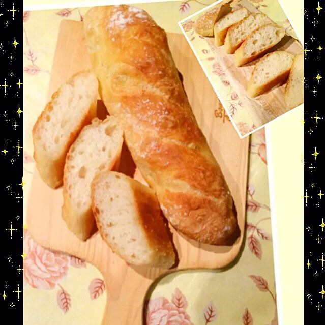 Snapdishの料理写真:btnonさんの作られていた💕オートリーズで作る強力粉のフランスパンのレシピ 1品 [クックパッド] 簡単おいしいみんなのレシピが223万品|桜央里さん