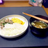 豚肉と水菜炒め
プレーンオムレツ|＼(^o^)／さん