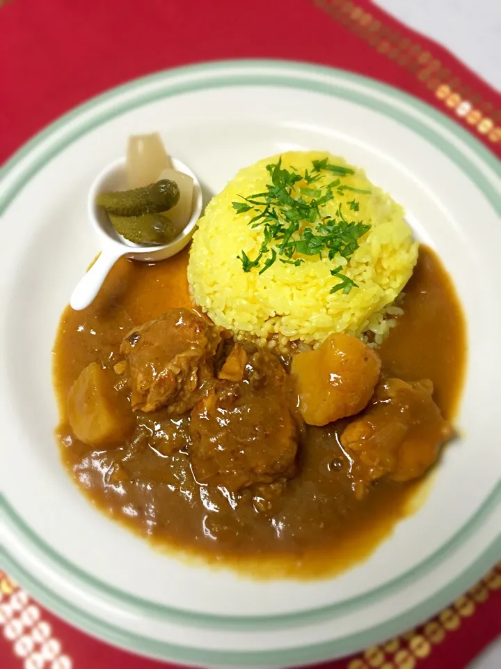 🍛チキンカレー&
               🍴ターメリックライス|春夏秋冬さん