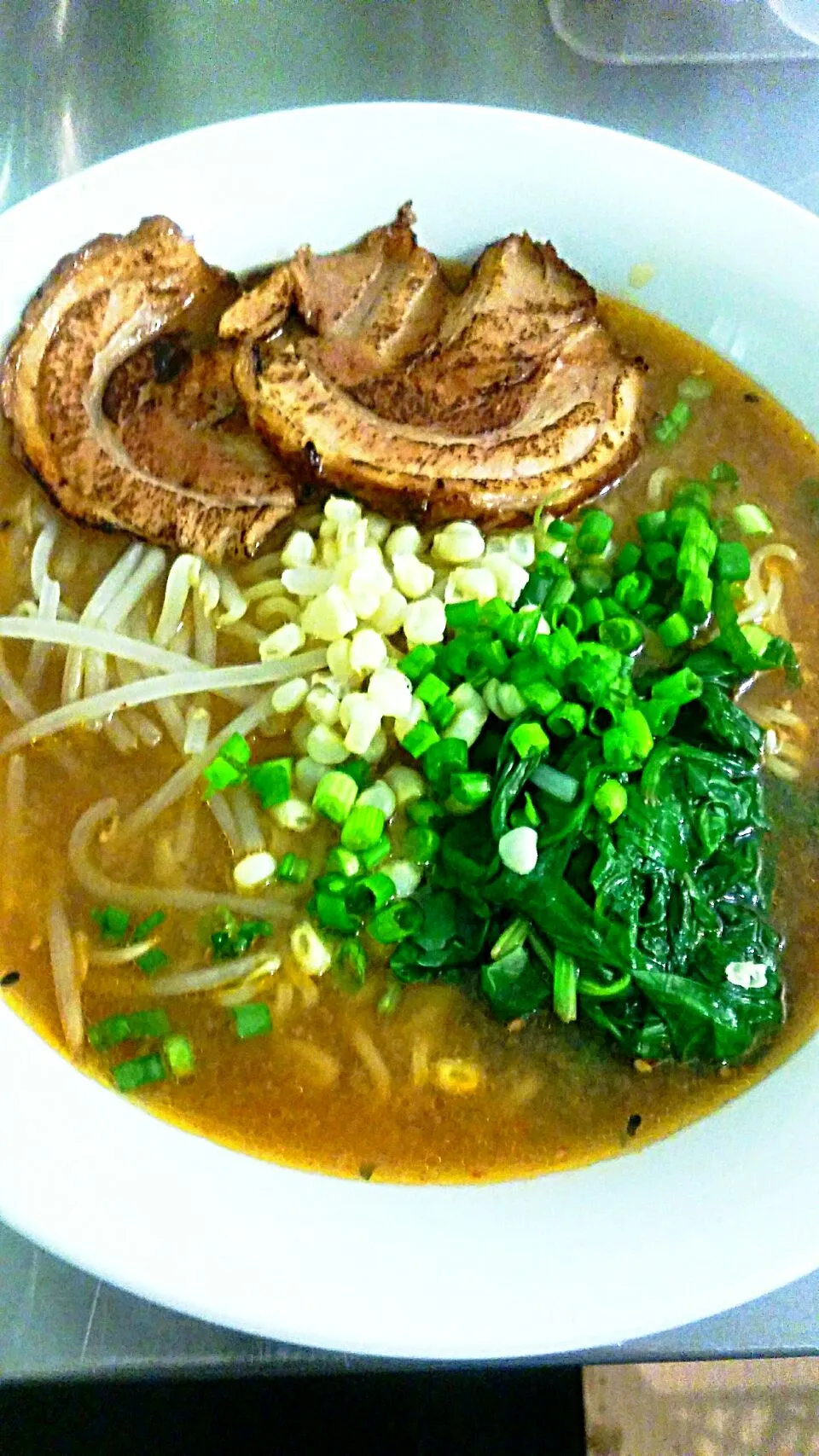 Spinach and Corn Miso Ramen #ramen #soup #sanfrancisco #Japanese cuisine #japanesefood #yummy #Noodles|Evangelina Guevaraさん