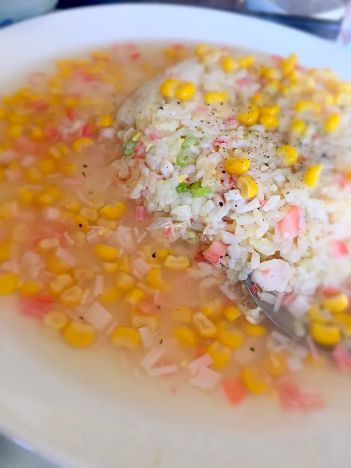 カニカマで餡掛け炒飯|にゃんこさん