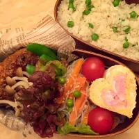 Snapdishの料理写真:ハンバーグ❤︎お弁当