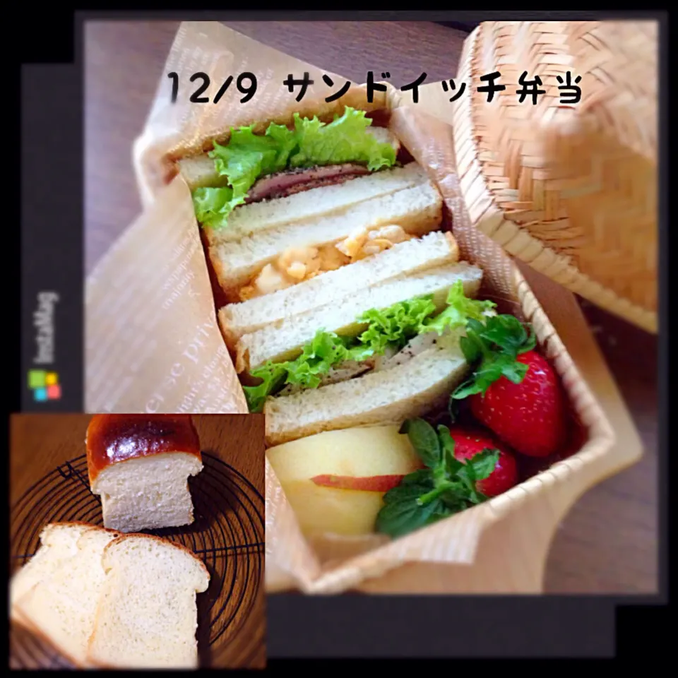 Snapdishの料理写真:12/9 サンドイッチ弁当♡|anzyさん