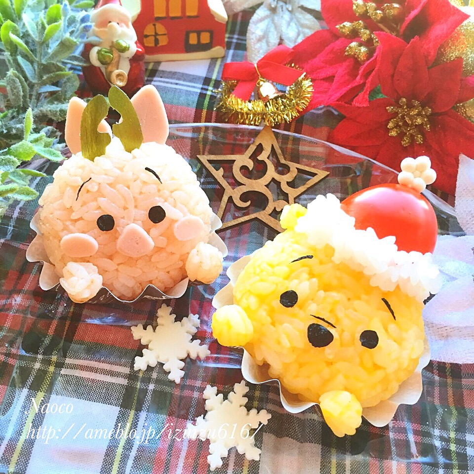 ツムツム プーさんサンタとピグレットトナカイ Naocoisa Snapdish スナップディッシュ Id Uorqca