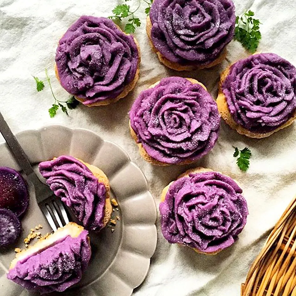 朝ごはん Sweet Purple Potato Tart|苏略略さん