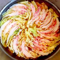 豚肉と白菜のミルフィーユ鍋。