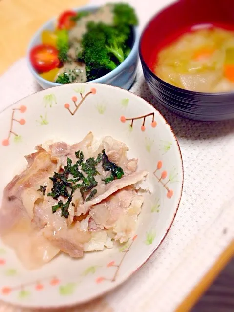 (たま)ネギ塩豚丼🐷|けいさん