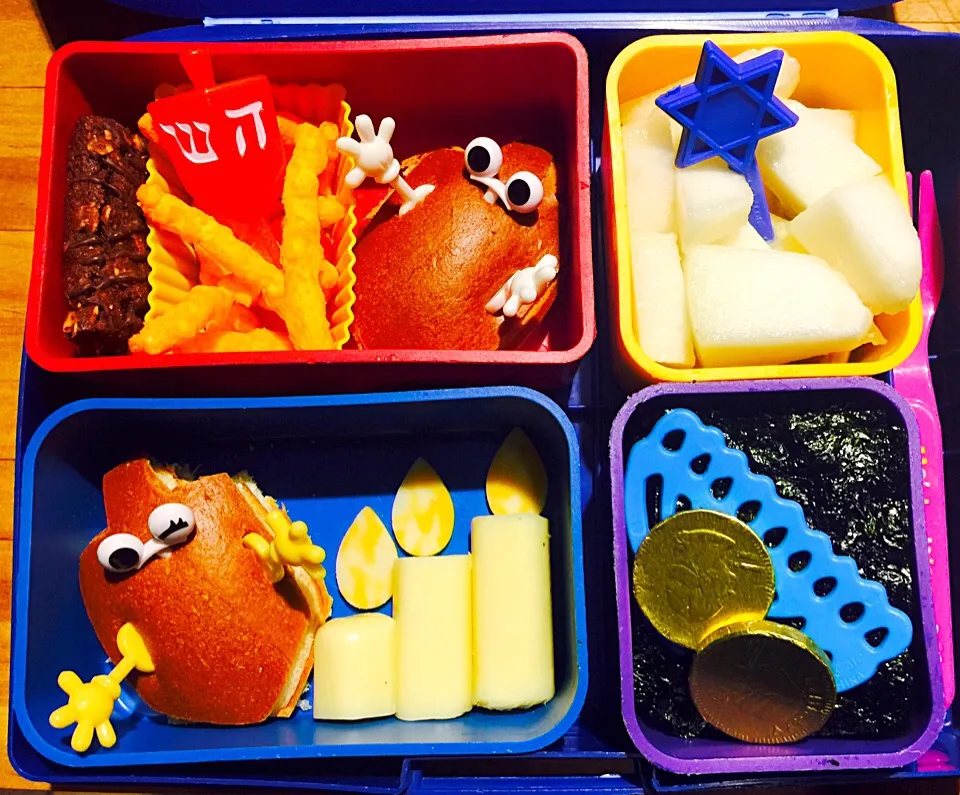 3rd Day of Hanukkah Bento and Snacks - Give a Dreidel a Hug Day|Cheryl Melnickさん