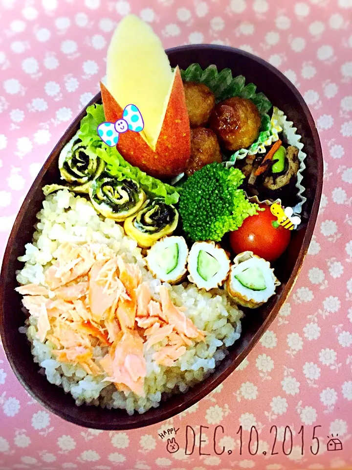 Snapdishの料理写真:2015.12.10  OL娘のお弁当🍱🍴|＊mariko＊さん