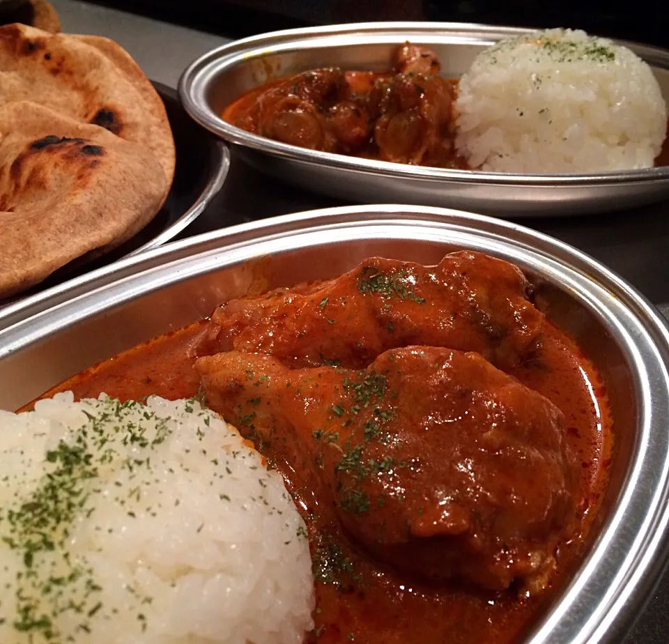 バターチキンカレー・手作りチャパティʕ-̼͡-ʔ|七海さん