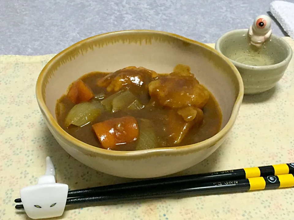 ぶつ切り鶏塩鍋の出汁でカレー!  (^-^)|Kei Satoさん