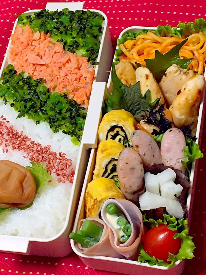 Snapdishの料理写真:高校生男子のがっつり弁当୧(๑•̀⌄•́๑)૭✧|おざMAMAさん