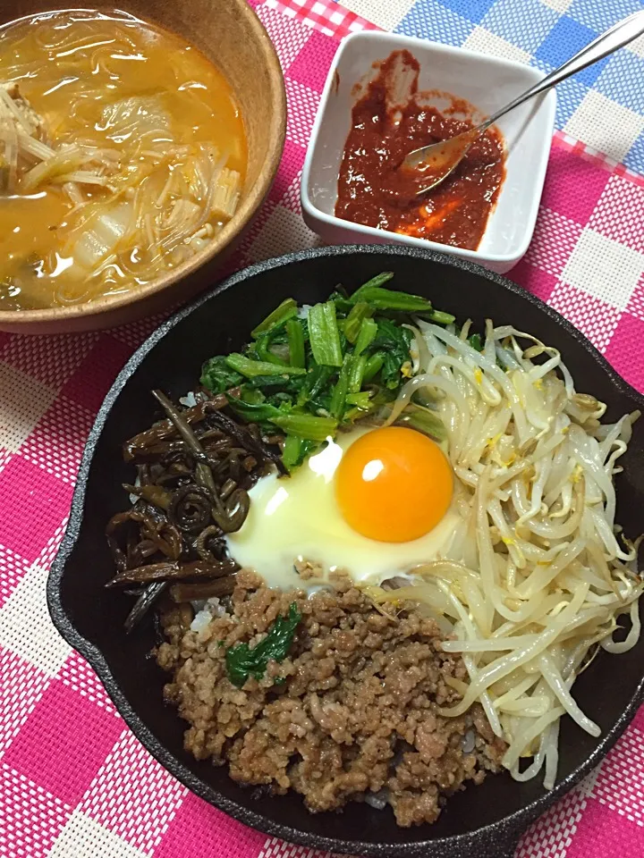 Snapdishの料理写真:スキレットビビンバ|tomokoさん