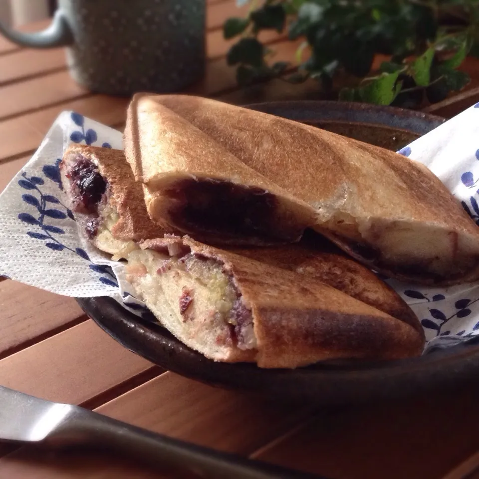 甘い系ホットサンド|まちまちこさん