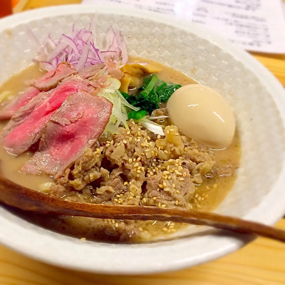 牛骨ラーメン  こってり肉増たまご|Marimo styleさん