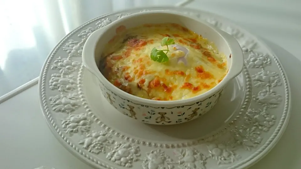 ブランチにトロトロ玉子入り焼きカレー🍛|らんちゃんさん