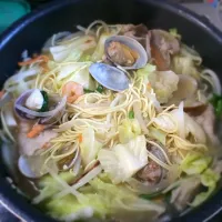 五木食品 アベックラーメン で作るアサリちゃんぽん|ろっきぃさん