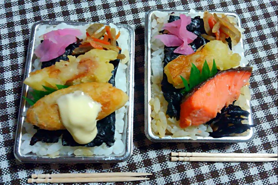 ＊ミニチュア＾＾～その7…｢ミニチュア🍱のり弁当＆🍱シャケ弁…ぶっ倒れて、一か月…「復活・病み上がり編！」＾＾；～|*ママちゃん*さん