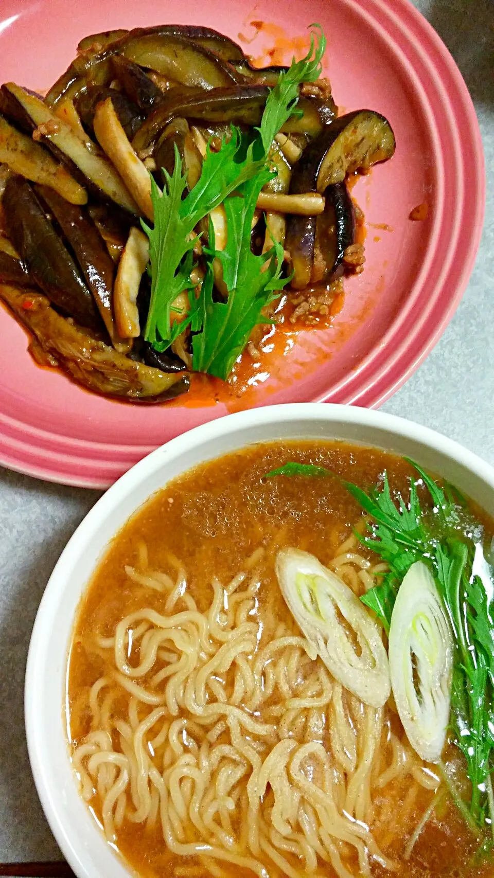 麻婆茄子とラーメン|裕子さん