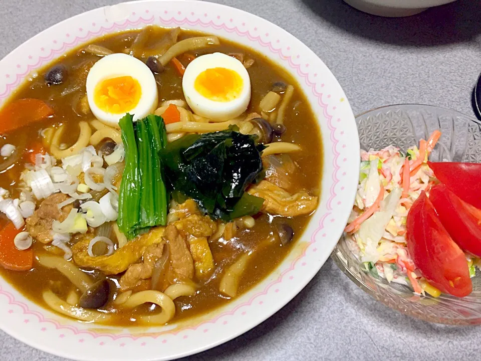 具たっぷりカレーうどん、コールスロートマト|ms903さん