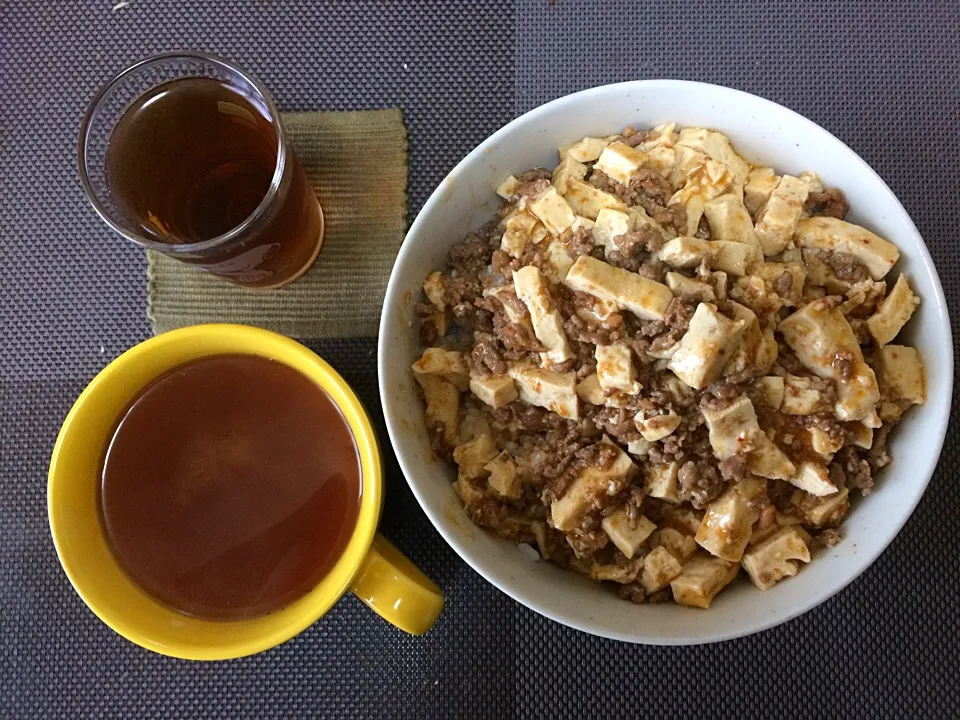 麻婆豆腐丼|ばーさんさん