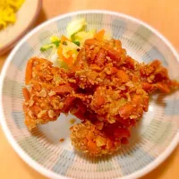 Snapdishの料理写真:柿ピークランチ唐揚げ★|AKIさん