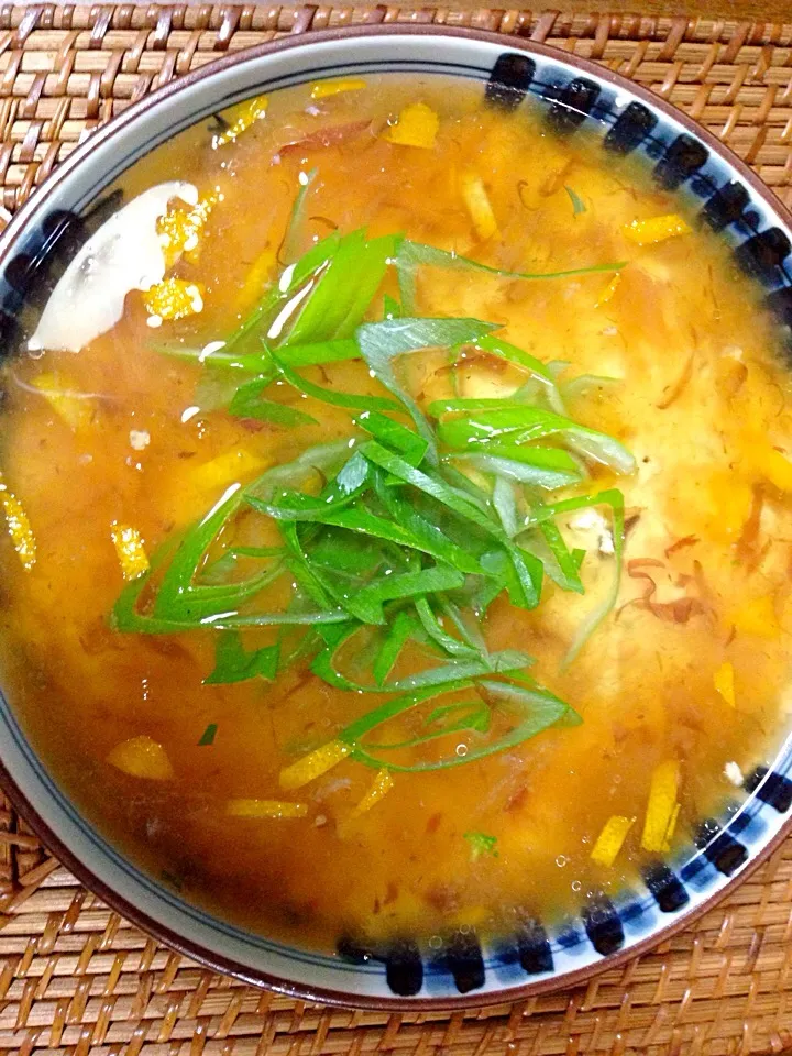 鳥ひき肉と豆腐蒸し物吉野葛あん|Cuisineさん