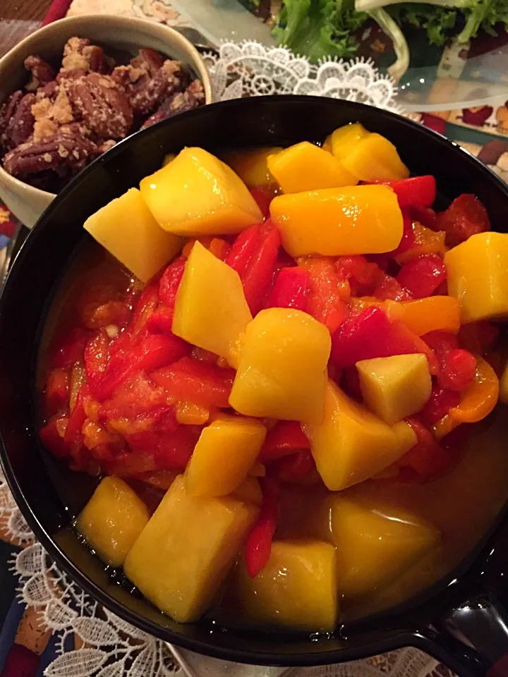 Peppers with Mango and Pecan nuts🇻🇪|aястасияさん